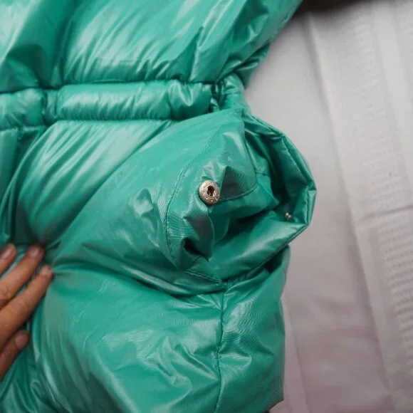 A New Day Jacket Womens XL Green Puffer Water Resistant Winter Coat Warm Zip - Picture 10 of 10